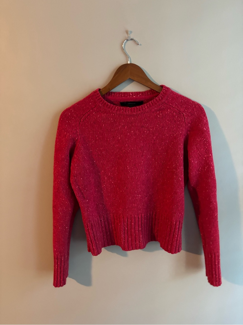 Express Raspberry Pink Crewneck Sweater